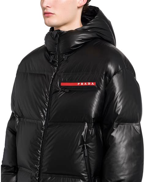 black prada jacket men|prada re nylon puffer jacket.